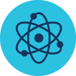 Atom science icon