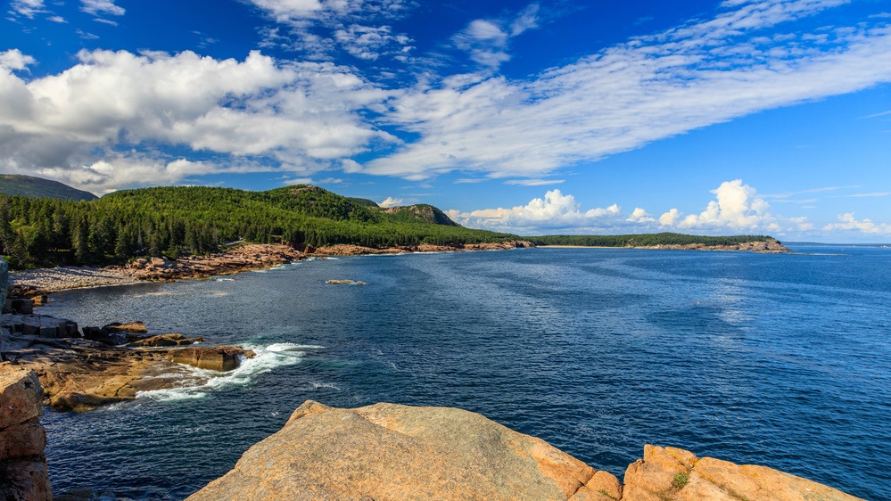 Coastal view of Acadia National Park, Maine, USA