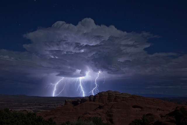 thunderstorm in the desert
